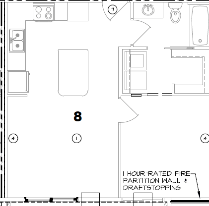 a floor plan of a home with a bedroom and a living room