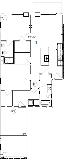 FLOOR PLAN, LOWER 2 BED / 2 BATH / CORNER