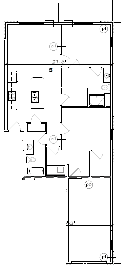 FLOOR PLAN, LOWER 2 BED / 2 BATH / CORNER