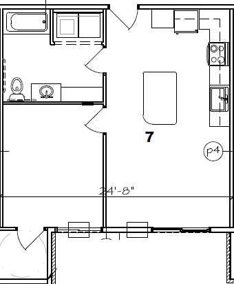 FLOOR PLAN, LOWER 1 BED / 1 BATH