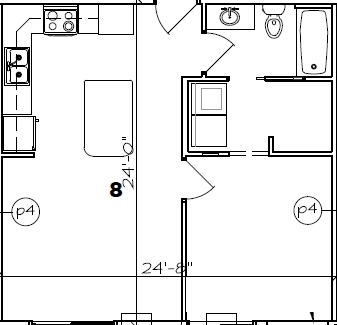 FLOOR PLAN, LOWER 1 BED / 1 BATH