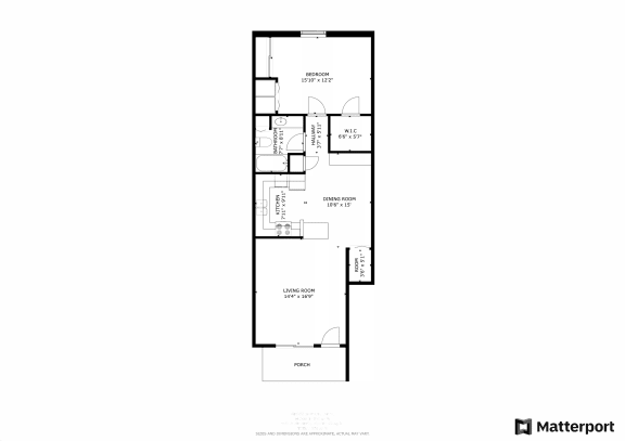 Riverwalk, Lower 1 Bed/1 Bath Floor Plan Riverwalk, Lower 1 Bed/1 Bath Floor Plan