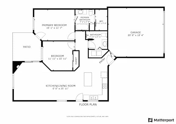 Lakeside, 2 Bed/2 Bath Lower, 2 Car Att. Garage Floor Plan