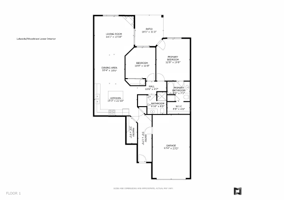 Lakeside/Woodview, Lower, 2 Bedroom, 2 Bathroom, 1 Stall Attached Garage
