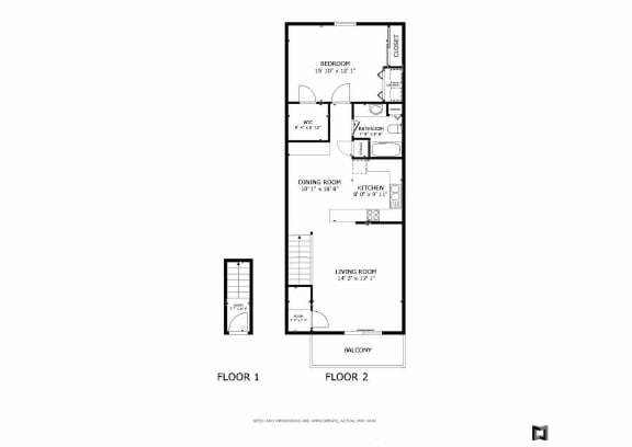 the floor plan of room 1  2