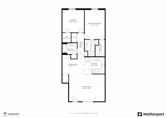 Riverwalk Lower, 2 Bed/2 Bath, Floor Plan