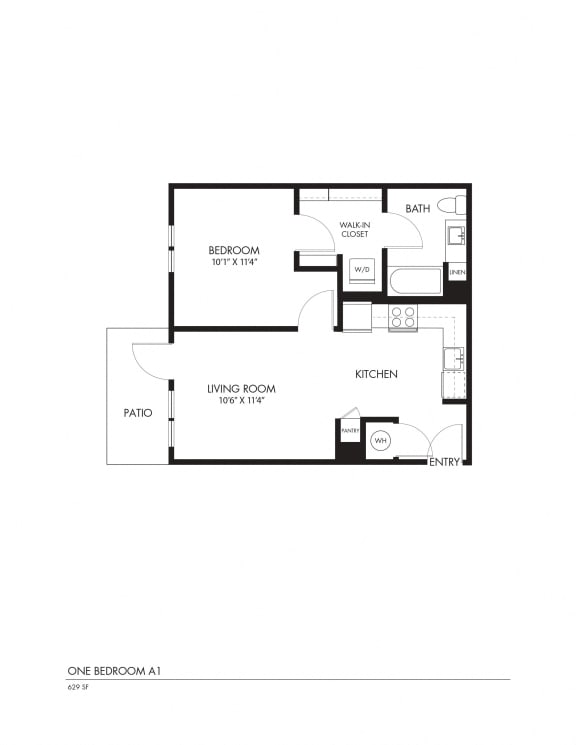 Sant&#xE9; Apartments 2D Floor Plans A1