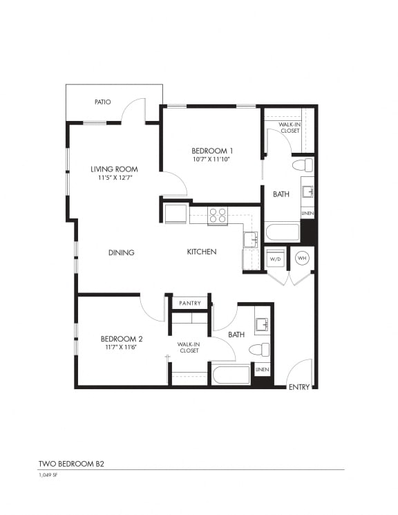 Sant&#xE9; Apartments 2D Floor Plans B2