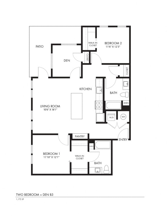 Sant&#xE9; Apartments 2D Floor Plans B3