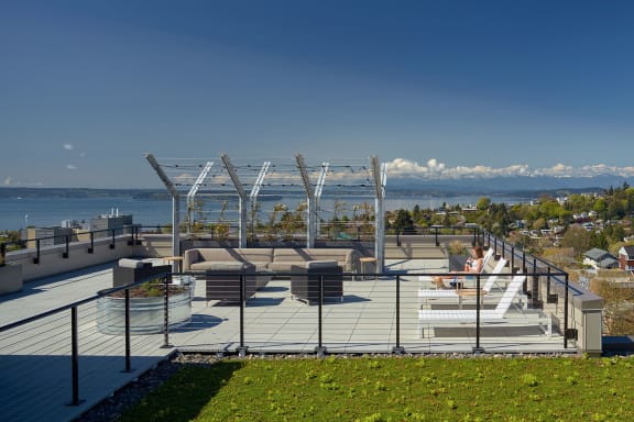 4730 California Apartments Outdoor Lounge and Water View