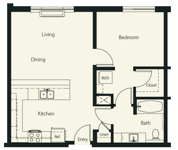 Sky3 Apartments 1C Floor Plan 2D