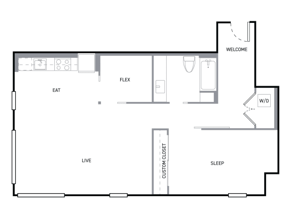 4730 California Apartments in Seattle, Washington Puget Floor Plan