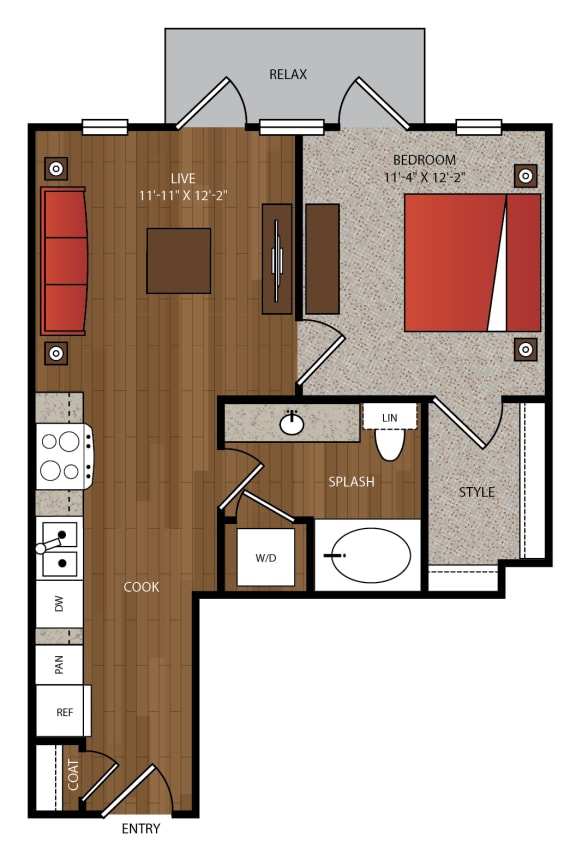 Floor Plan  Ella Apartments A1.2 Floor Plan
