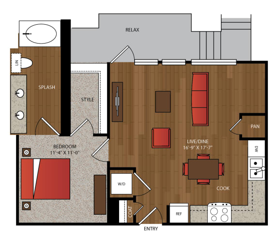 Ella Apartments A18 Floor Plan