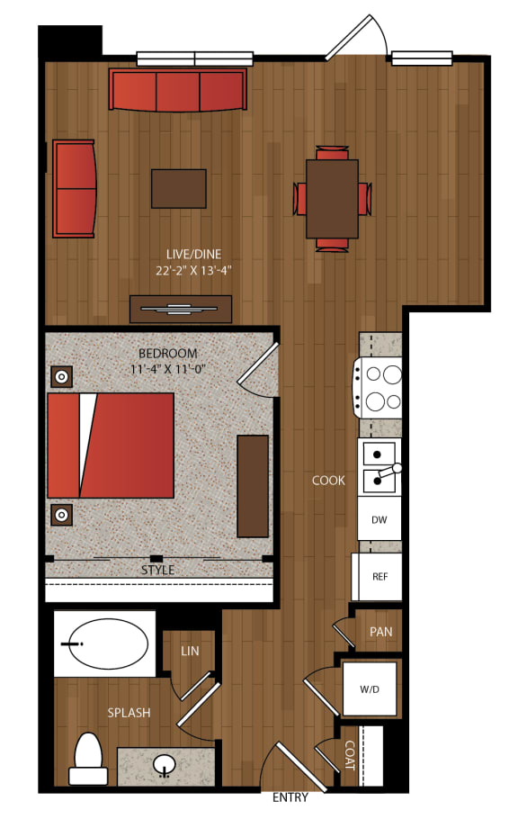 Ella Apartments A19 Floor Plan