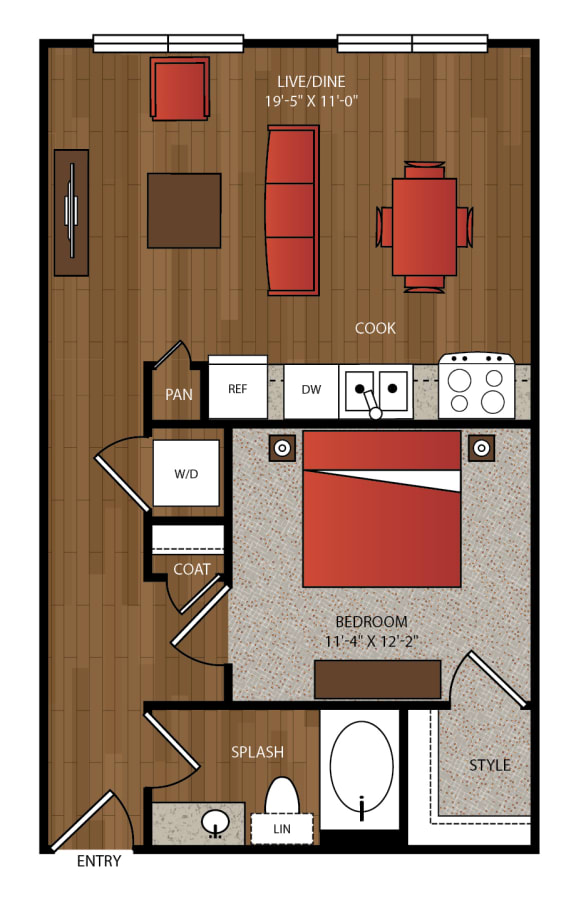 Ella Apartments A2 Floor Plan