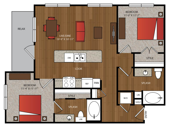 Ella Apartments B1 Floor Plan
