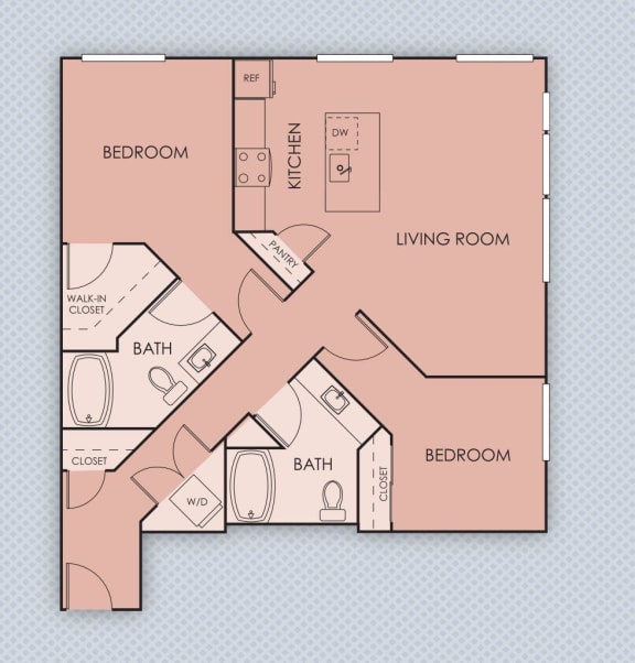 Floor Plan  Tempo PDX Apartments D2 Floor Plan