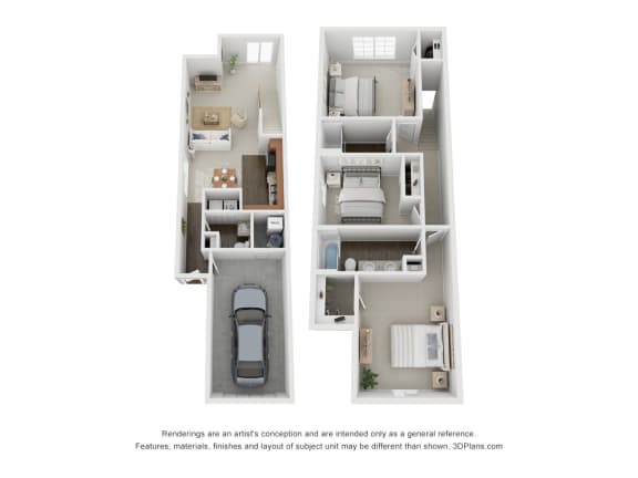 Fieldhouse Townhomes _ 1 Combined Floor Plan