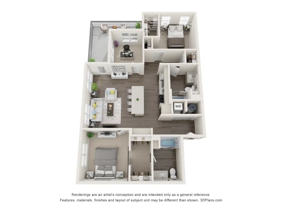 LVB Apartment 3D Floor Plan B3