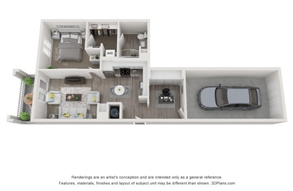 Floor Plan  a floor plan of a 1 bedroom 1190 sqft apartment