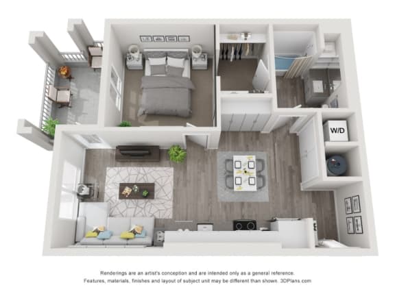 a floor plan of a house with a bedroom and a living room
