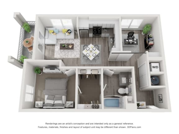 a 1 bedroom floor plan  950 sq ft