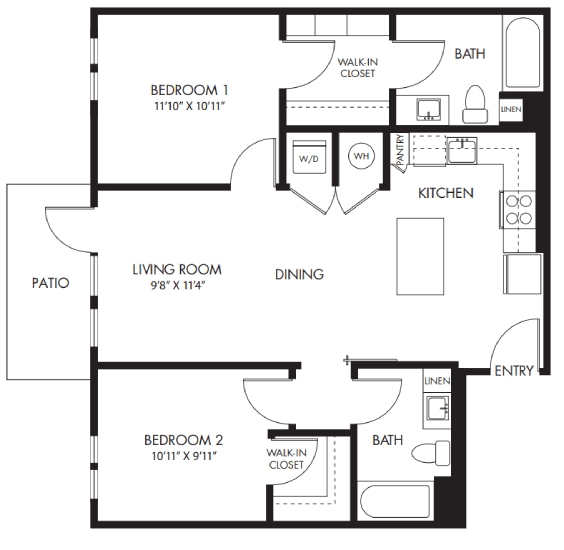 an illustration of a floor plan of a house