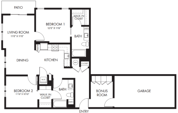 a floor plan of a house with a bedroom and a living room