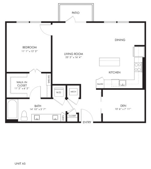 a floor plan of a living room and a kitchen