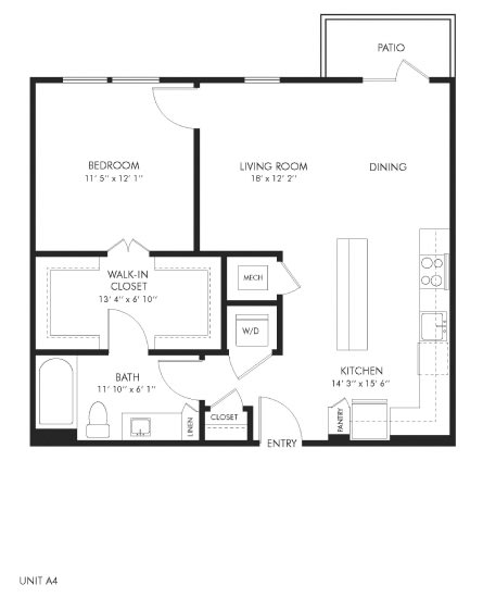 a floor plan of a house with a bedroom and a living room