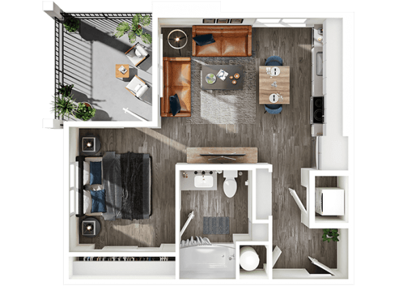 Floor Plan  Halogen Apartments S1 3D Floor Plan