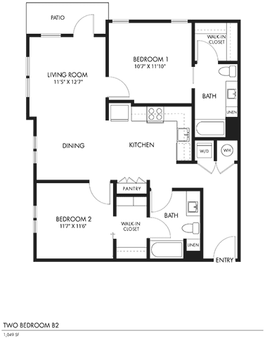 Halogen Apartments B2 2D Floor Plan