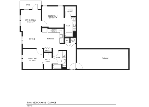 Halogen Apartments B2G 2D Floor Plan