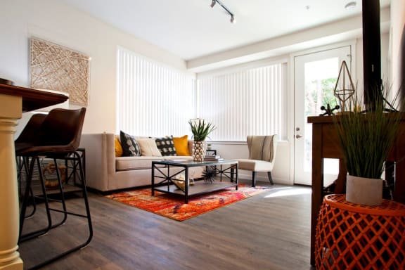 Pine Valley Ranch Apartments Spokane, Washington Living Room and Hardwood Floors