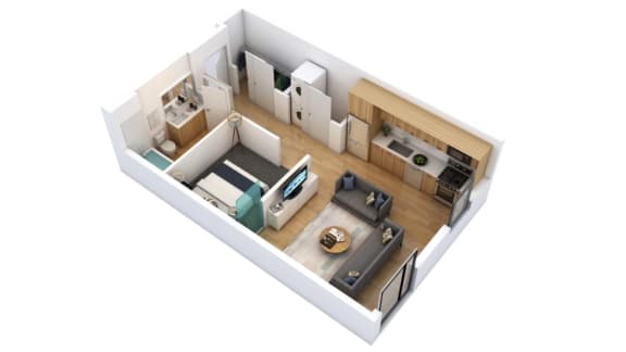 Floor Plan  Revere Apartments S1 3D Floor Plan