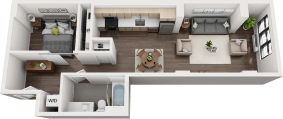 Storyline Apartments 1 Bedroom E Floor Plan