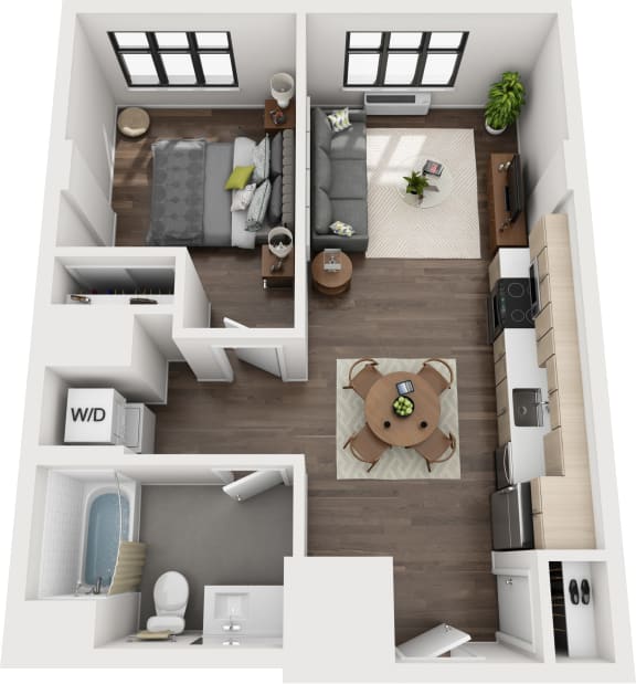 Storyline Apartments 1 Bedroom H Floor Plan