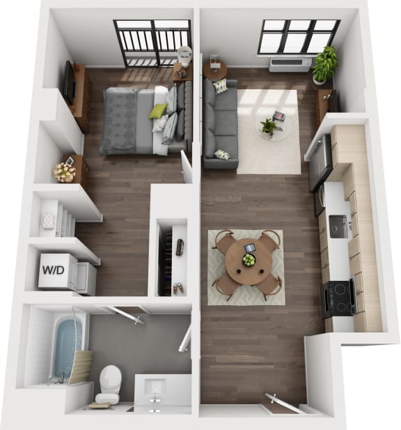 Storyline Apartments 1 Bedroom J Floor Plan