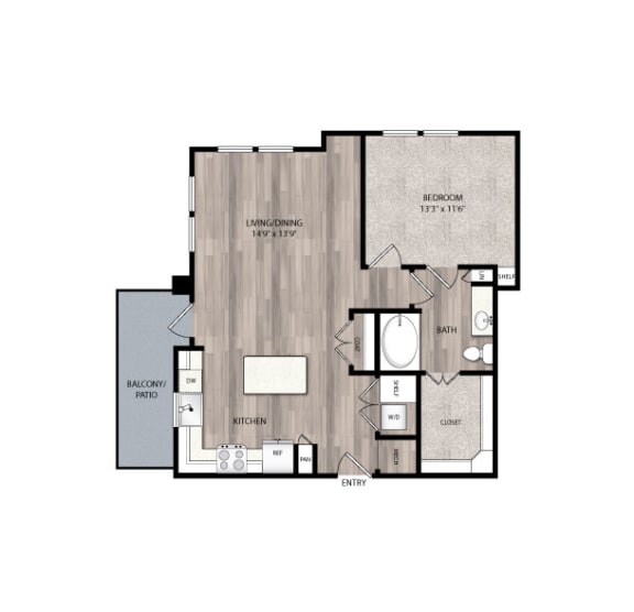 Floor Plan  The Edison at Frisco Apartments A3 Floor Plan