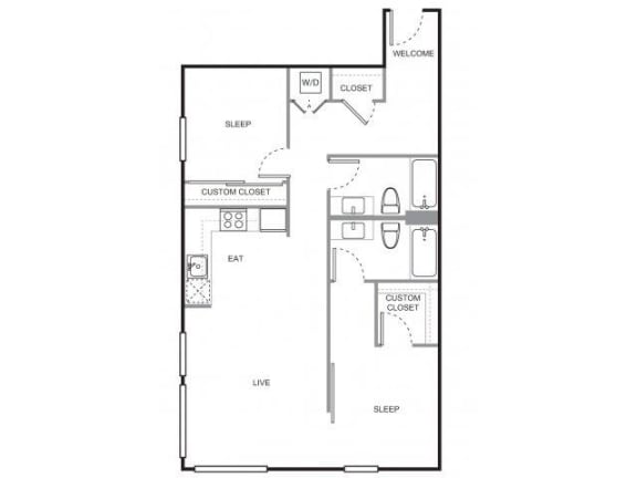 4730 California Apartments Admiral  Floor Plan