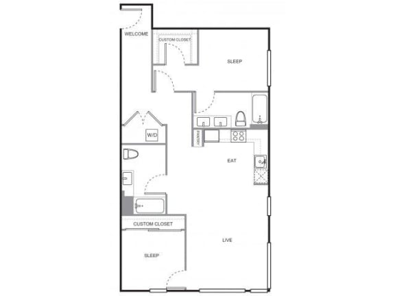 4730 California Apartments Alaska Floor Plan