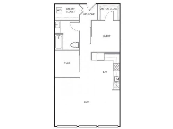 4730 California Apartments Bruce Floor Plan