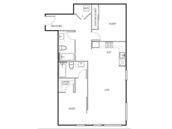 4730 California Apartments Morgan Floor Plan