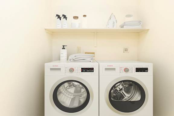 Two white washing machine at Crosspoint Oaks at Boerne, Boerne, 78006