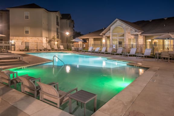 Sparkling Swimming Pool at Remington Ranch, Texas, 78247