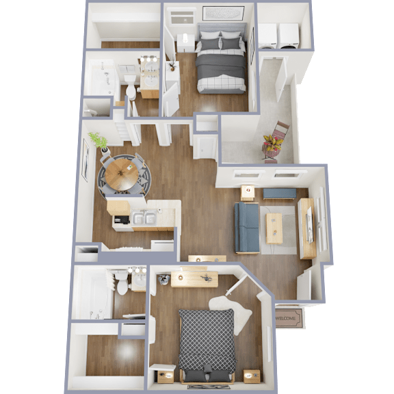 2 Bed 2 Bath Floorplan at Crosspoint Oaks at Boerne, Boerne