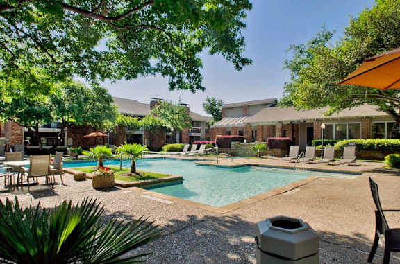 Front Pool View at Bristol Apartment Living, Texas