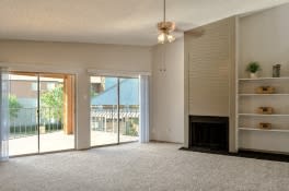 Living Area With Fireplace at Century Park, Texas