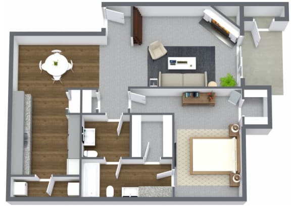 A3 | 1 Bed / 1.5 Bath | 929 Sq Ft at The Broadwater at Salado Creek, San Antonio, Texas, 78216